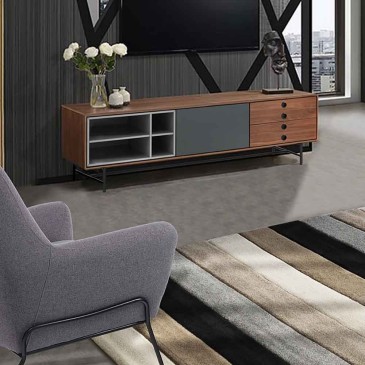 Clew laag dressoir of TV meubel van Tomasucci gemaakt van mdf hout en deuren met softclose