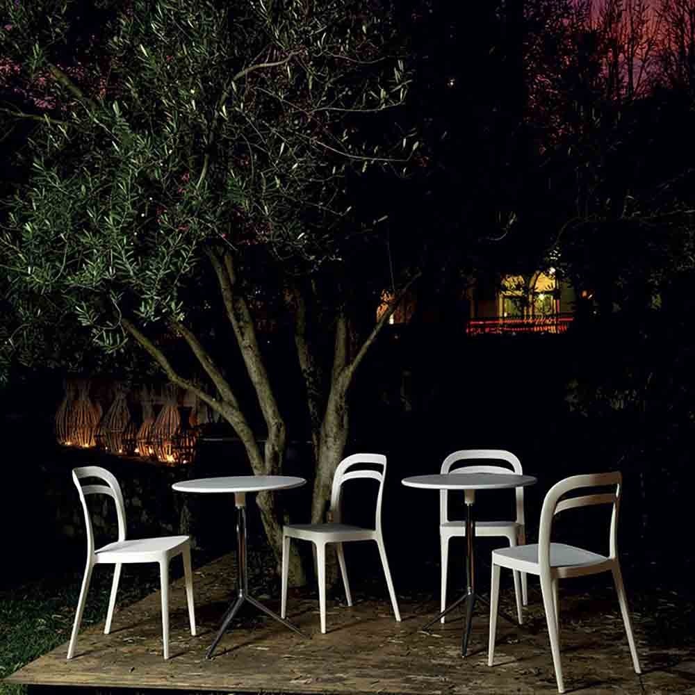 Σχεδιασμός Alma Julie μοντέρνα και ντιζάιν στοιβαζόμενη καρέκλα | kasa-store