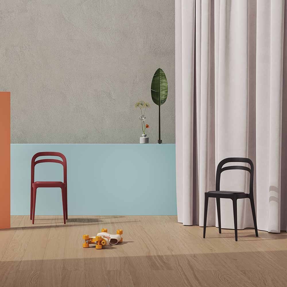 Σχεδιασμός Alma Julie μοντέρνα και ντιζάιν στοιβαζόμενη καρέκλα | kasa-store