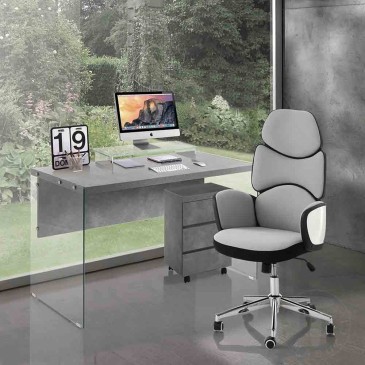 Toledo office armchair by Tomasucci with metal frame and covered in non-removable fabric