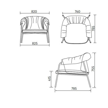 Scala høj design lænestol fra Alma Design | kasa-store