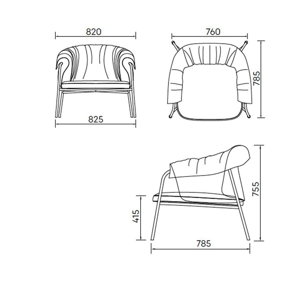 Scala høj design lænestol fra Alma Design | kasa-store