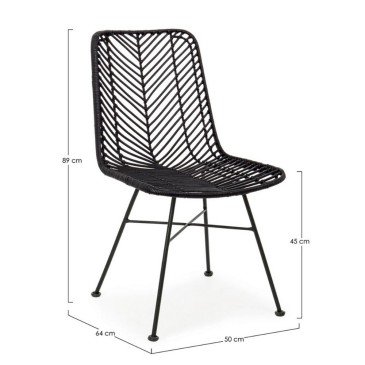Bizzotto Lorena Vintage stol med industriell design | kasa-store