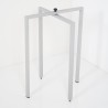 Imperial extendable console with metal frame and legs and wooden top