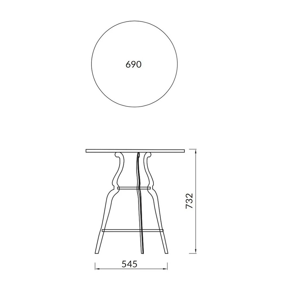 Τραπέζι Alma Design Bistrò κομψό και εκλεπτυσμένο σχέδιο | kasa-store
