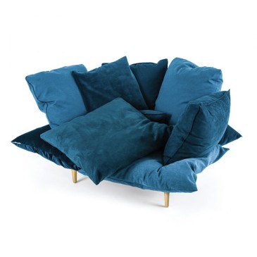 Seletti Comfy Armchair available in the white or turquoise version
