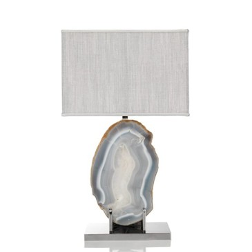 Lámpara de mesa Agata de Badari fabricada en Italia con materiales nobles