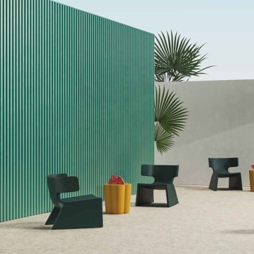 Alma Design Meg armchair with polyethylene structure available in various finishes