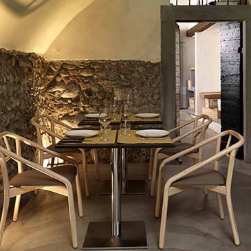 Alma Design Marnie set van 2 stoelen met essenhouten structuur en gestoffeerde zitting
