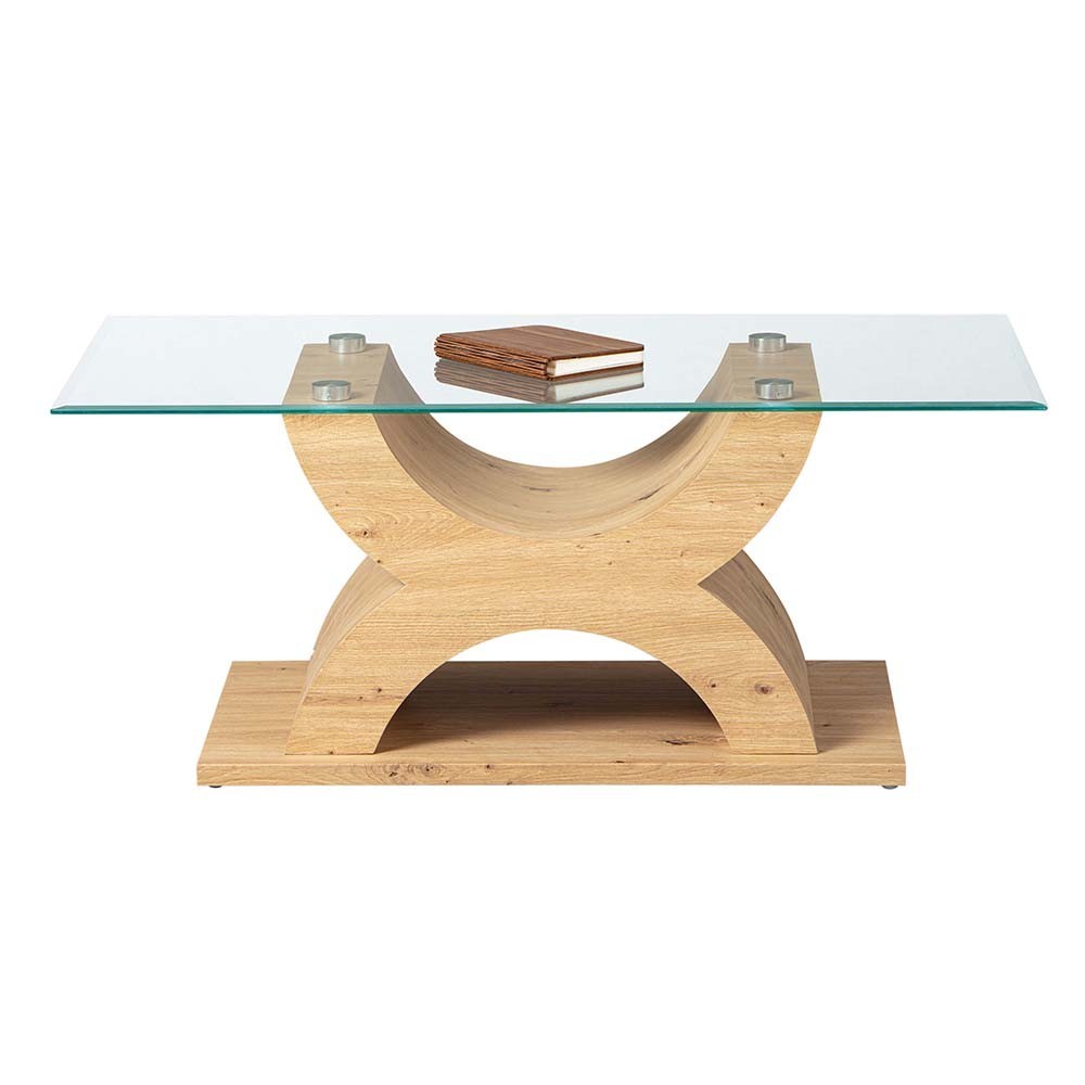 kasa-store x-type tavolino in MDF piano in vetro