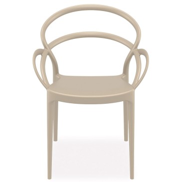Dina stabelbar udendørs stol i polypropylen | kasa-store