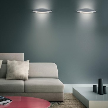 Enck wall lamp by Fabbian with die-cast aluminum structure