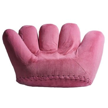 Joe Plush fauteuil van Poltronova bekleed met zachte stof verkrijgbaar in roze afwerking