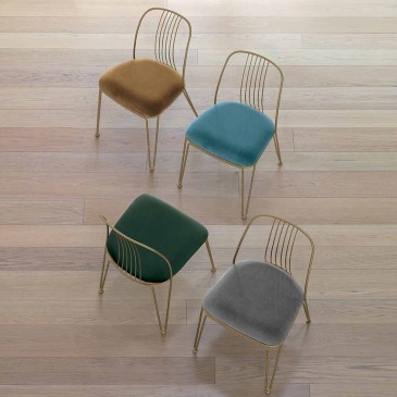 Target Point Granada set de 2 chaises avec structure en métal peint et assise souple