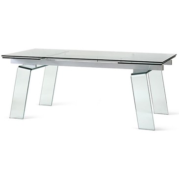 Table en verre extensible Crystal Plus par Target Point | kasa-store