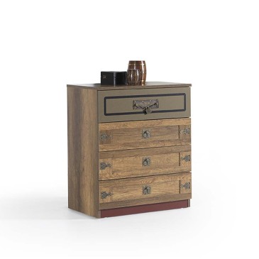 Pirate Inspired Kids Chest of Drawers with 4 Drawers | kasa-store