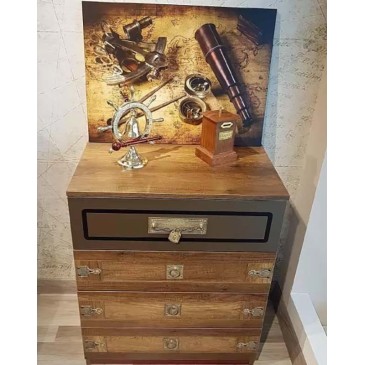 Pirate Inspired Kids Chest of Drawers with 4 Drawers | kasa-store
