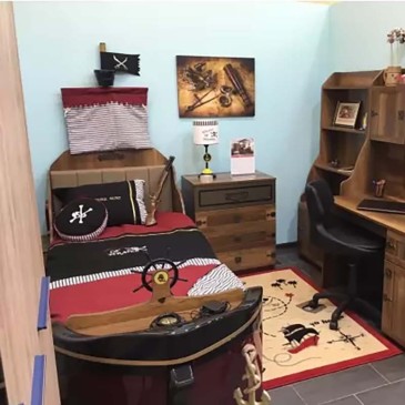 Piratengeïnspireerde kinderladekast met 4 lades | kasa-store