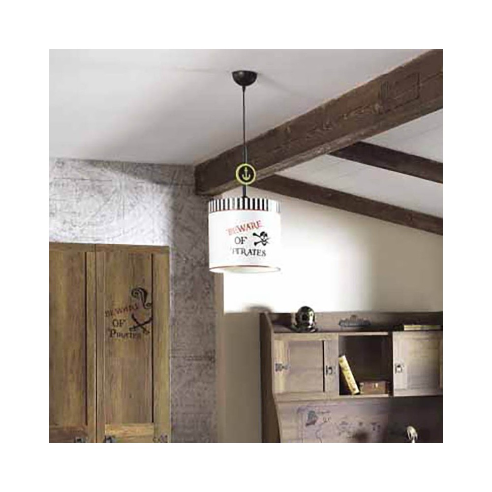 Pirate hanging lamp decorations on the lampshade | kasa-store