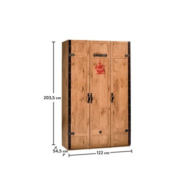 Pirates three-door wardrobe for the children's room | kasa-store