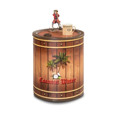 Barrel-shaped toy chest with pirate theme | kasa-store