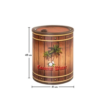 Baú de brinquedos em forma de barril com tema pirata | kasa-store