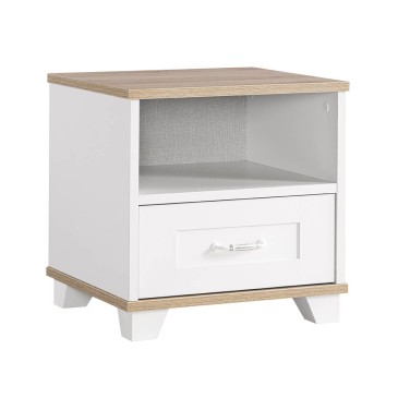 Frezya bedside table in high quality melamine wood and refined design