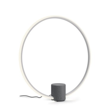 fabbian olympic lampada da tavolo circolare bianco