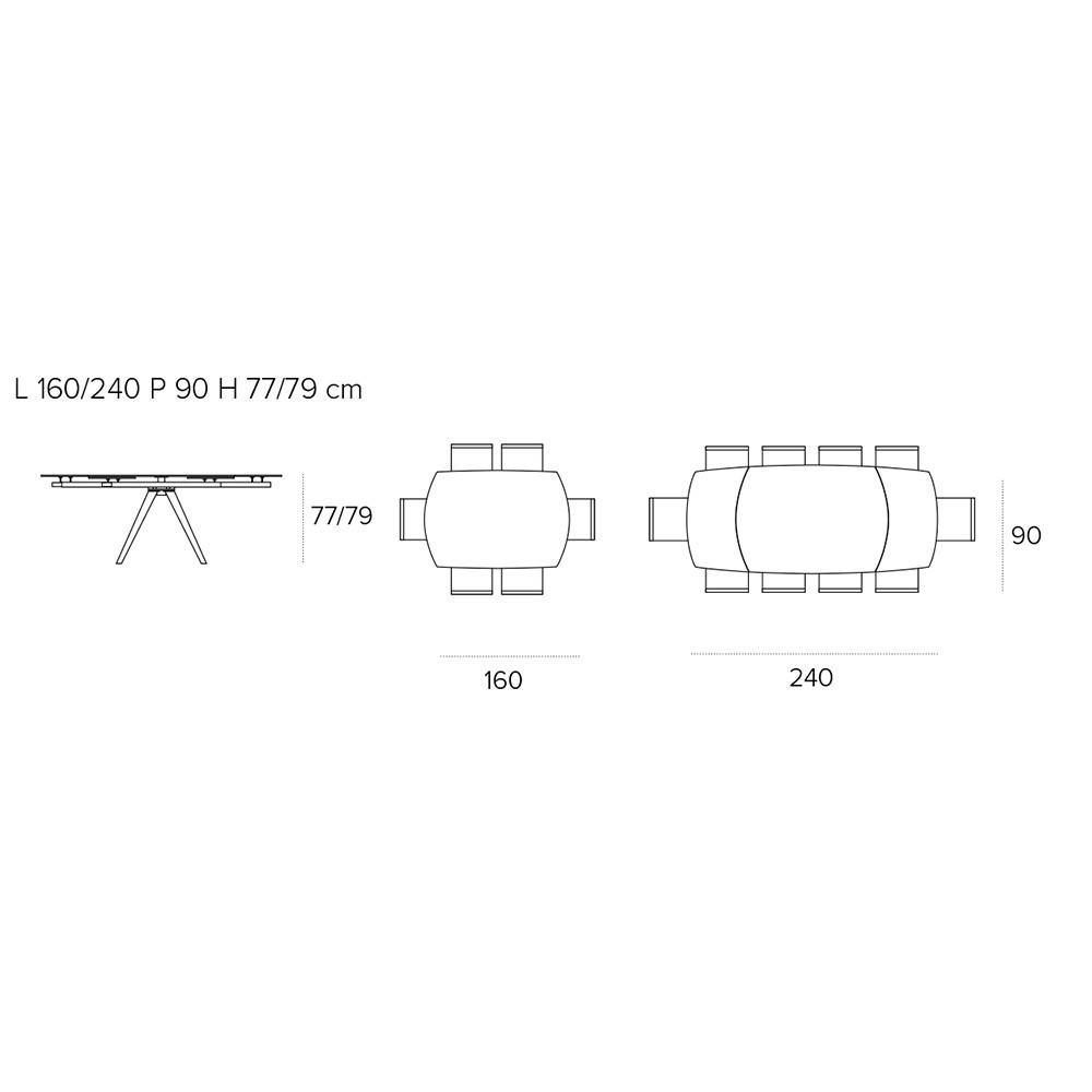 Table design extensible Vortice par Target Point | kasa-store