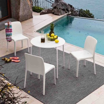 Connubia Bayo set of 4 Chairs with polypropylene structure available in various finishes