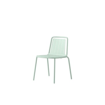Connubia Easy σετ 2 Καρέκλες με μεταλλική κατασκευή, κάθισμα από διαμορφωμένη λαμαρίνα