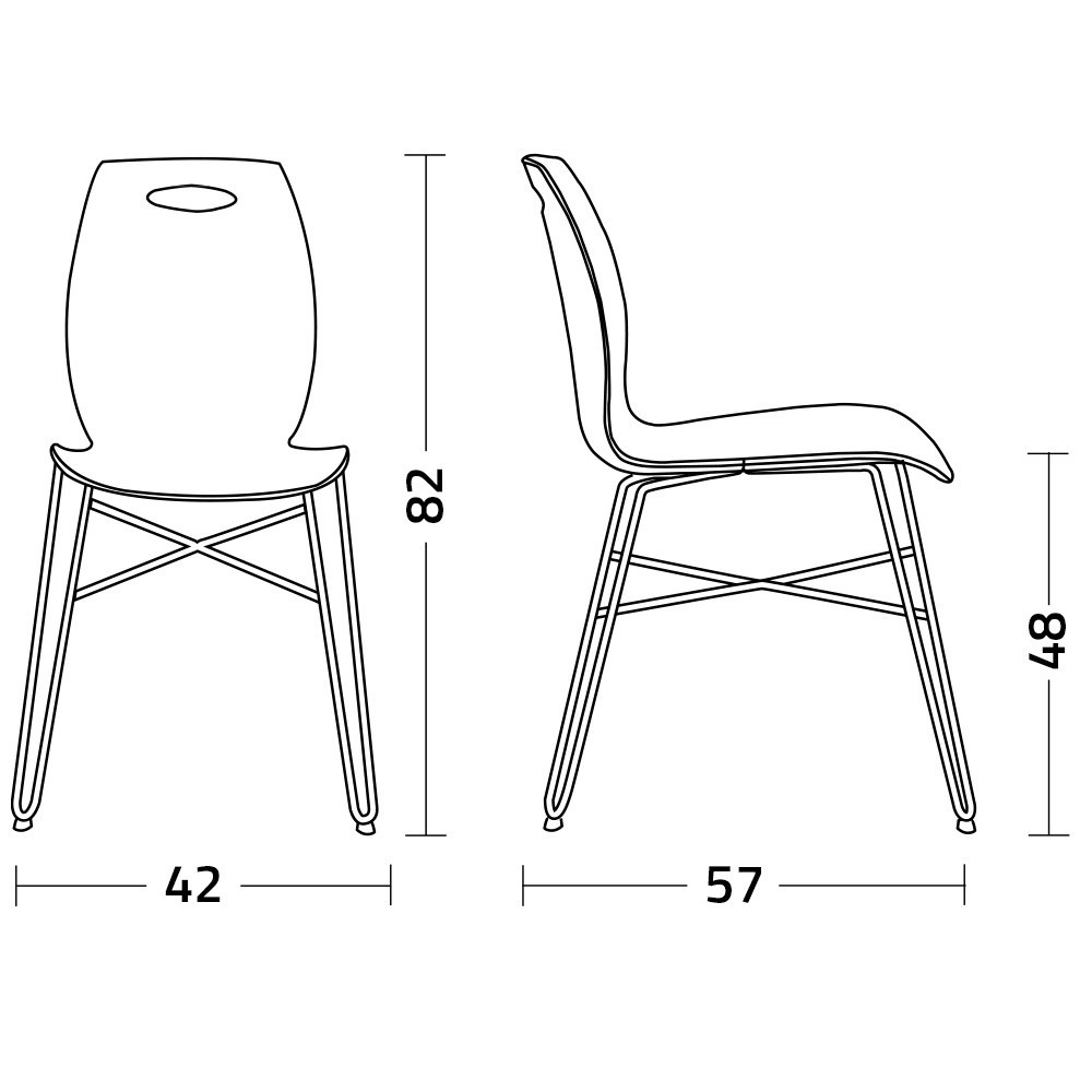 Colico Bip Iron the minimal chair | kasa-store