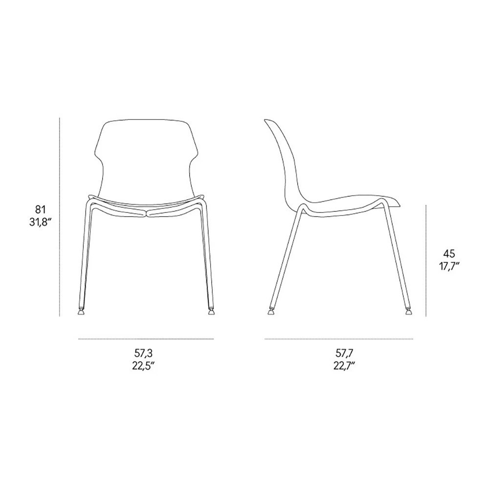 Casamania Stereo stapelbar stol i polypropen | kasa-store