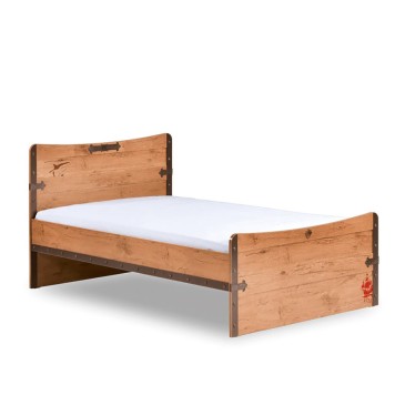 Single or queen size Pirate themed bed with headrest