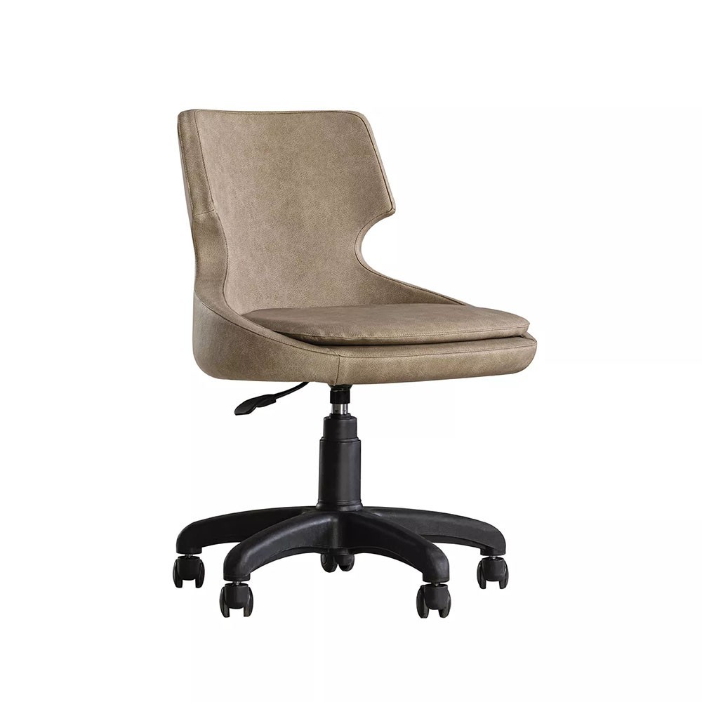 Korsan chair with casters covered in leather | kasa-store