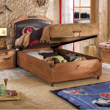 Pirate μονό κρεβάτι κατάλληλο για θεματικά υπνοδωμάτια | kasa-store