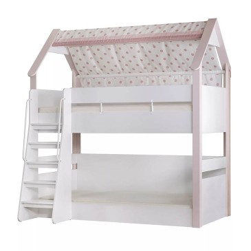 Hüttenförmiges Etagenbett für Kinderzimmer geeignet | kasa-store