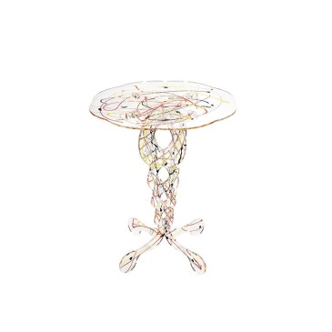 Arabesco Medium and Small plexiglass coffee table by Iplex Design, multicolor finish