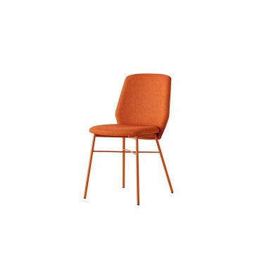 Connubia Sibilla Soft Set 2 stoler med metallstruktur og polstret sete, tilgjengelig i forskjellige farger