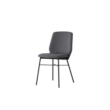 Connubia Sibilla Soft Set 2 stoelen met metalen frame en gestoffeerde zitting, verkrijgbaar in diverse kleuren