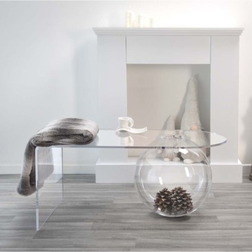 Boolla plexiglas salontafel van Iplex Design structuur met container verkrijgbaar in verschillende afwerkingen