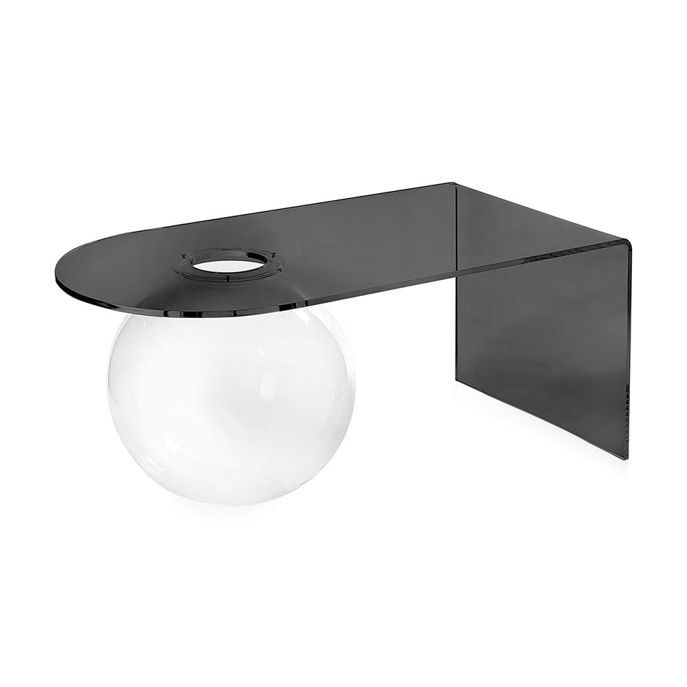 iplex design bolla tavolino contenitore trasparente fumè