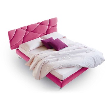 Κρεβάτι Noctis Hug 03 κατασκευασμένο με μεταλλική κατασκευή και κάλυμμα Lycra Velvet