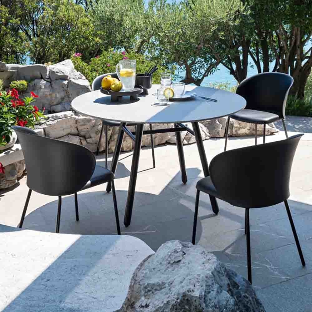 Connubia Yo! round fixed table suitable for gardens | kasa-store
