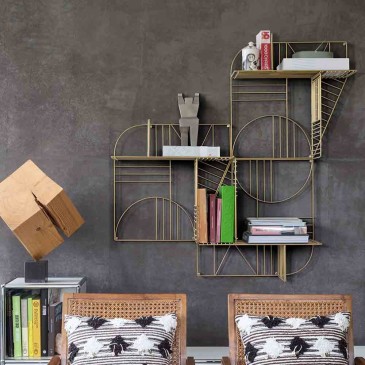 Mogg Musa wall bookcase with painted metal structure
