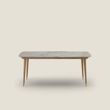 Cocò Callesella table en bois et plateau en marbre | kasa-store