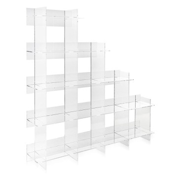 Atmosfera 3 Iplex Design plexiglas bokhylla med minimala linjer