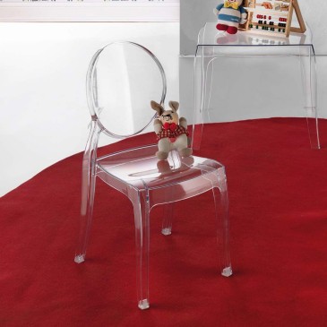 La Seggiola Barnestol i gjennomsiktig polykarbonat | kasa-store
