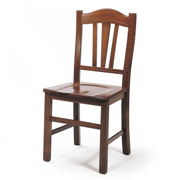 La Seggiola Castellana set 2 sedie in legno tinto noce
