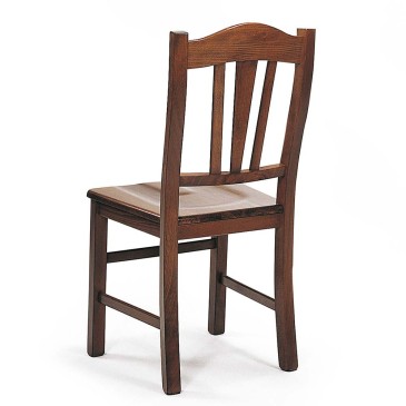La Seggiola Castellana classic chairs in walnut-stained wood
